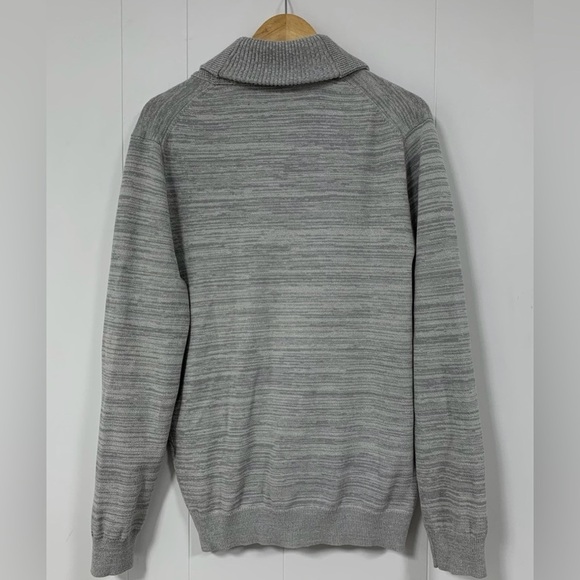 NWT Banana Republic Cardigan Sweater Men’s Large Gray Shawl Neck Button Up - Picture 7 of 7
